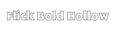 Czcionka Flick Bold Hollow