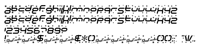 Podgląd czcionki SF Technodelight Italic