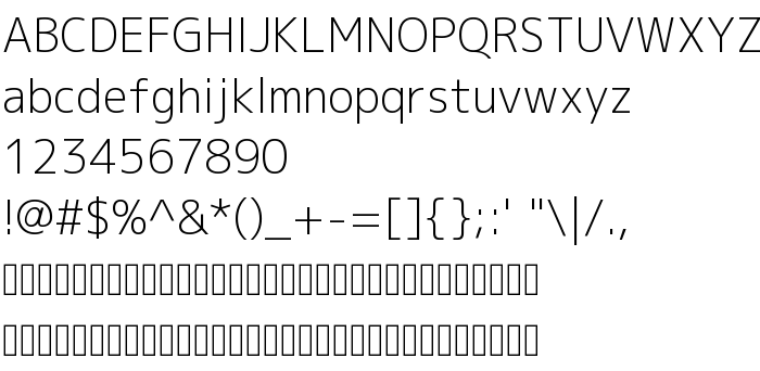 Podgląd czcionki M+ 1c light