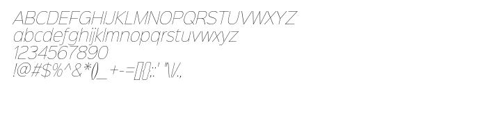 Podgląd czcionki Sinkin Sans 100 Thin Italic