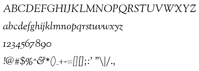 Podgląd czcionki Sorts Mill Goudy Italic