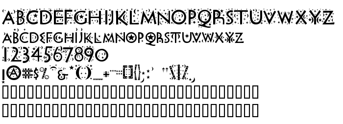 Podgląd czcionki Night Sky