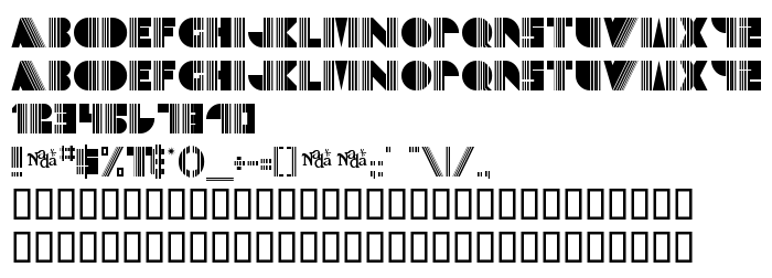 Podgląd czcionki Echo Deco