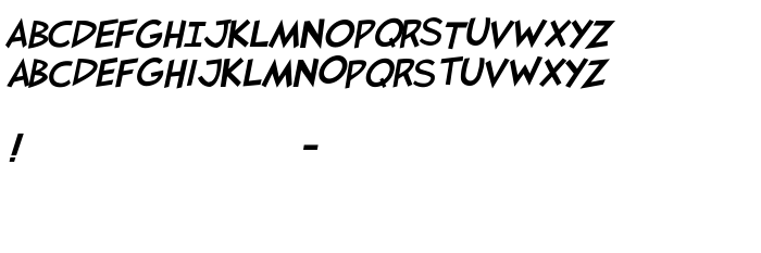 Podgląd czcionki JaySFX Italic