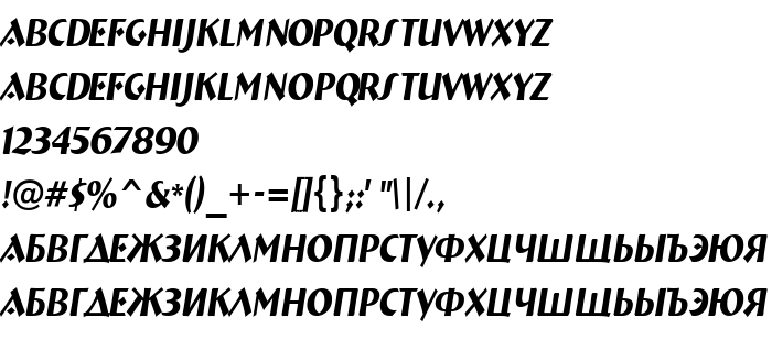 Podgląd czcionki a_BremenNr Italic