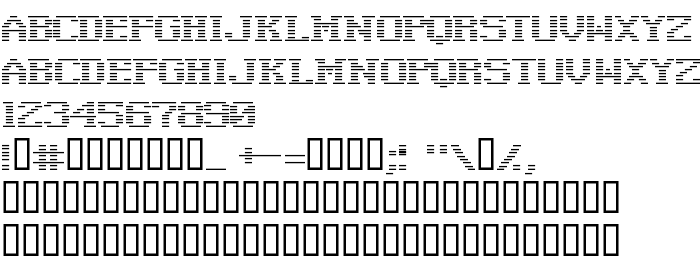 Podgląd czcionki Negative Tuning