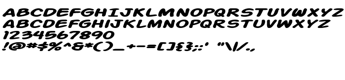 Podgląd czcionki Action Man Extended Bold Italic