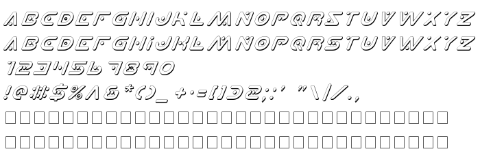 Podgląd czcionki Planet X Shadow Italic