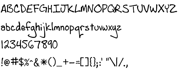 Podgląd czcionki AndrewScript