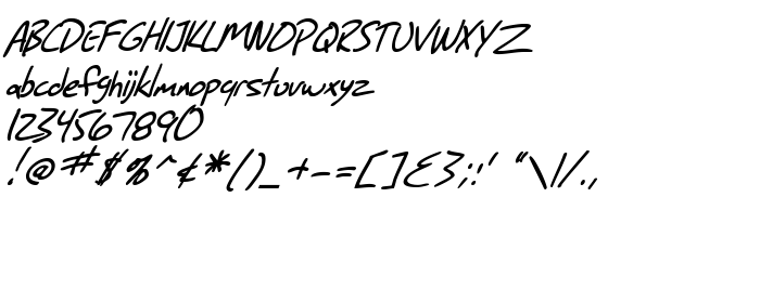 Podgląd czcionki SF Grunge Sans Italic