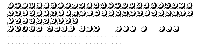 Podgląd czcionki moon font