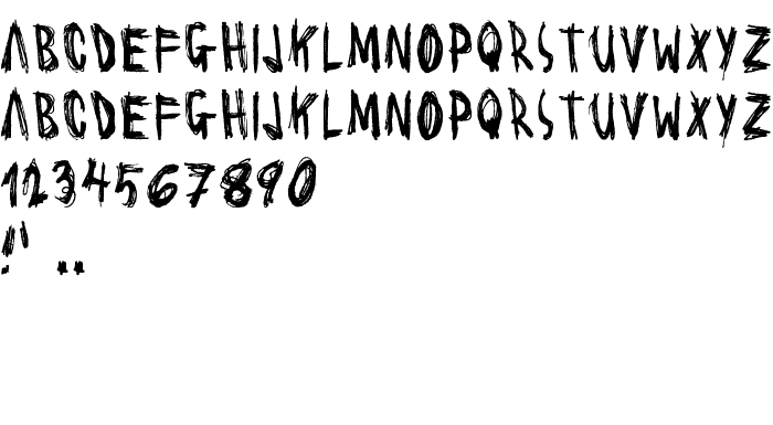Podgląd czcionki Scrawl