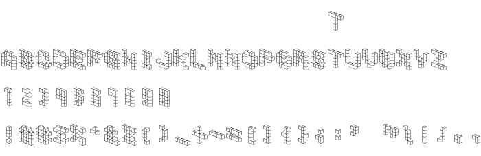 Podgląd czcionki DemonCubicBlockFont