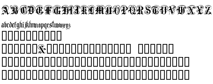 Podgląd czcionki Anglo Text
