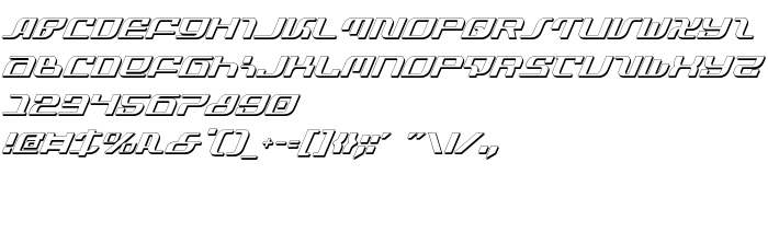 Podgląd czcionki Infinity Formula Shadow Ital