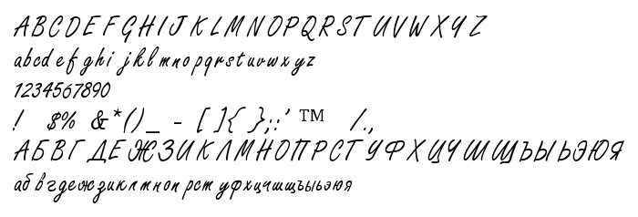 Podgląd czcionki FreestyleScript Thin