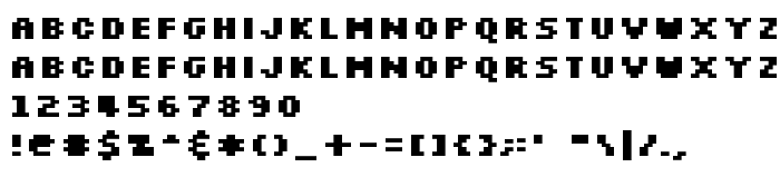Podgląd czcionki Silkscreen Bold