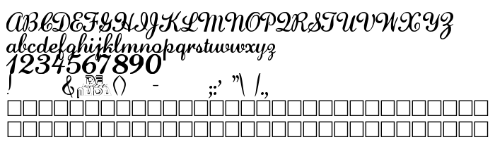 Podgląd czcionki LaurenScript Regular