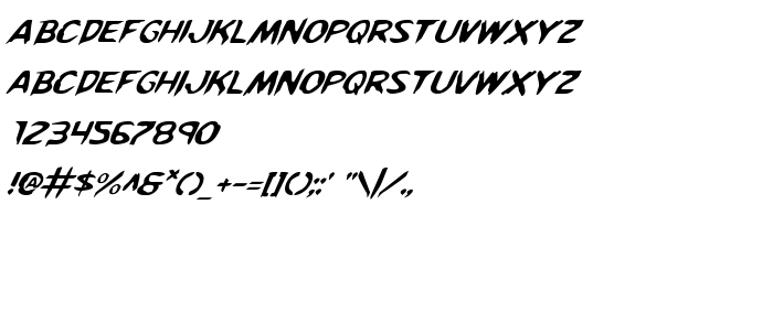 Podgląd czcionki Kreeture Italic