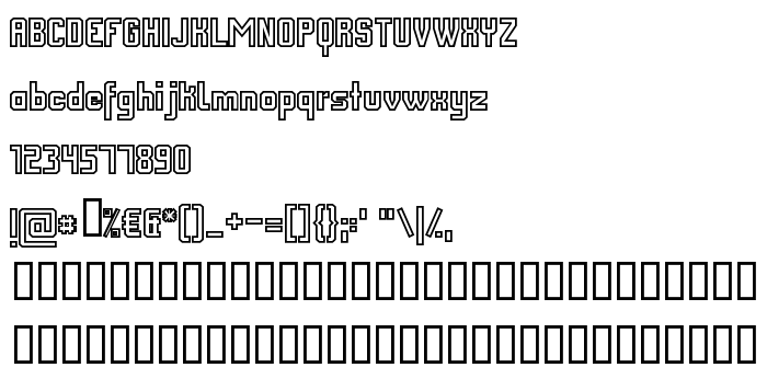 Podgląd czcionki FM College Team outline