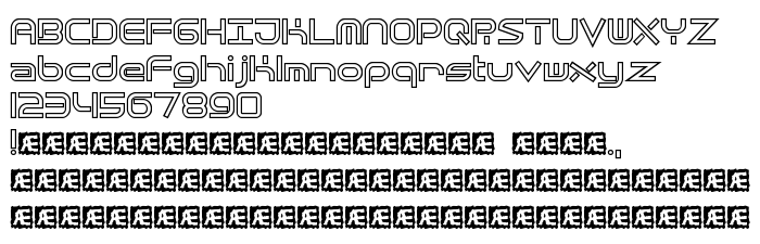 Podgląd czcionki Quantum Flat Hollow (BRK)