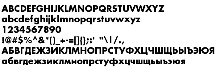 Podgląd czcionki AG_Futura Bold