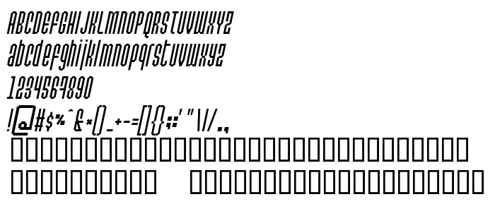 Podgląd czcionki Permanent daylight Italic