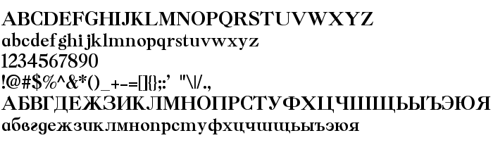 Podgląd czcionki Caslon