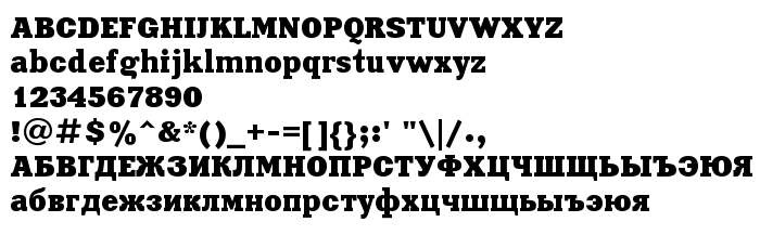 Podgląd czcionki Xenia Bold Cyrillic
