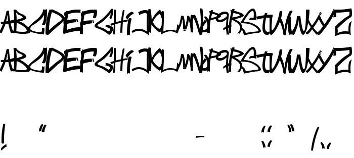 Podgląd czcionki Intens writings
