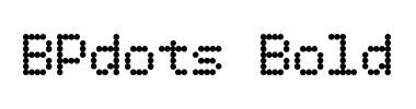 Czcionka BPdots Bold