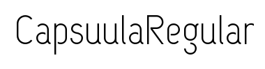 Czcionka CapsuulaRegular