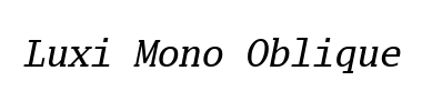 Czcionka Luxi Mono Oblique