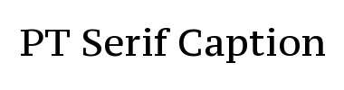 Czcionka PT Serif Caption