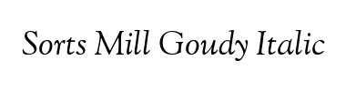 Czcionka Sorts Mill Goudy Italic