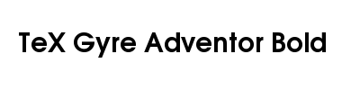 Czcionka TeX Gyre Adventor Bold