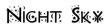 Czcionka Night Sky