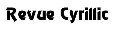 Czcionka Revue Cyrillic