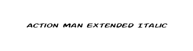 Czcionka Action Man Extended Italic