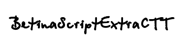 Czcionka BetinaScriptExtraCTT