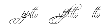 Czcionka Scriptina - Alternates