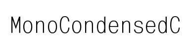 Czcionka MonoCondensedC