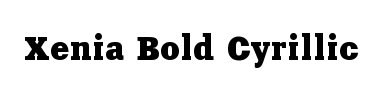 Czcionka Xenia Bold Cyrillic
