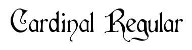 Czcionka Cardinal Regular